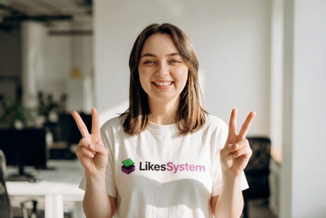 Даша в футболке LikesSystem